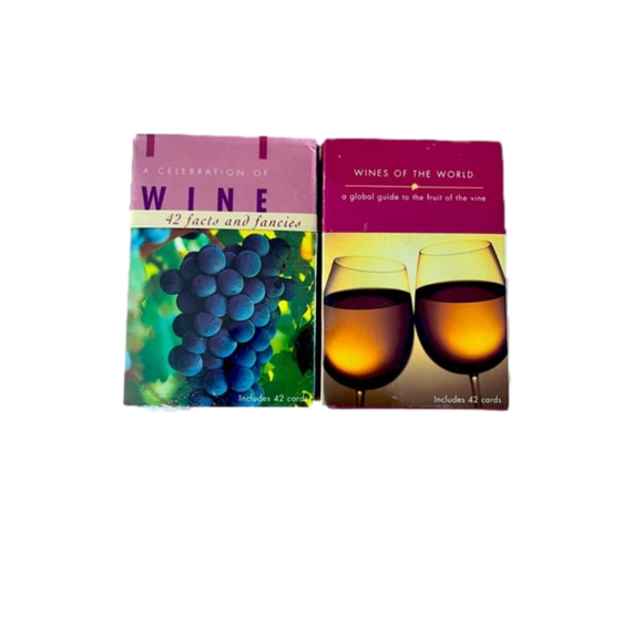 NEW Wines of The World & A Celebration of Wine. 42 Facts & Fancies trivia cards - Picture 1 of 6